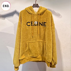 CELINE 셀린느 글리터로고 알파카 울 후드티셔츠
