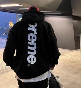 SUPREME 슈프림 22FW 사틴 아플리케 후드 스웨트셔츠