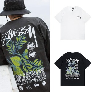 STUSSY 스투시 야자수 로고 반팔티셔츠