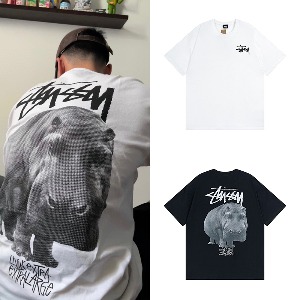 STUSSY 스투시 하마 로고 반팔티셔츠