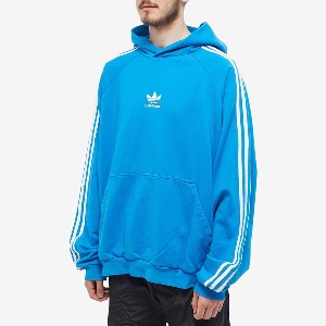 BALENCIAGA X ADIDAS 발렌시아가 아디다스블루 후드티셔츠