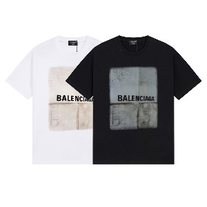 BALENCIAGA 발렌시아가 블럭로고 반팔티셔츠