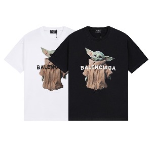 BALENCIAGA 발렌시아가 외계인 프린팅 반팔티셔츠