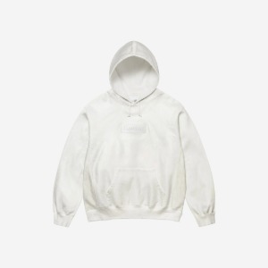 Supreme x MM6 Maison Margiela Foil Box Logo Hooded Sweatshirt White - 24SS