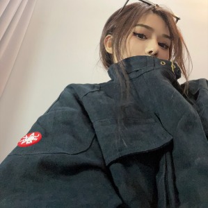 카브엠트 CN 립 칼라 집 자켓 블랙 - 23FW