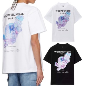Wooyoungmi 우영미 3D 코랄 백로고 티셔츠 - 25SS