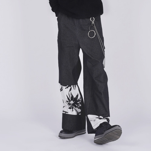 우즈김 ORIENTAL WIDE PANTS deep gray,DCL스토어,WOO&#039;S KIM (unisex)