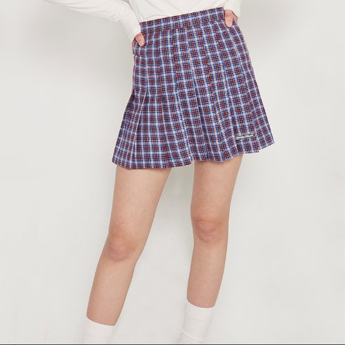 매치글로브 MG9S PLEATS CHECK SKIRT(BLUE),DCL스토어,MATCHGLOBE (Woman)