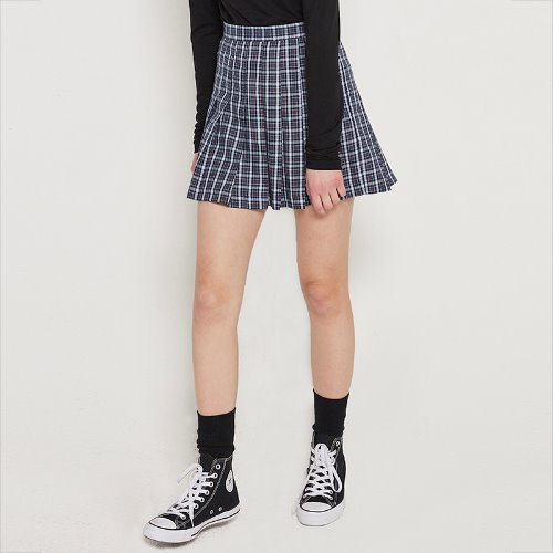 매치글로브 MG9S PLEATS CHECK SKIRT(NAVY),DCL스토어,MATCHGLOBE (Woman)