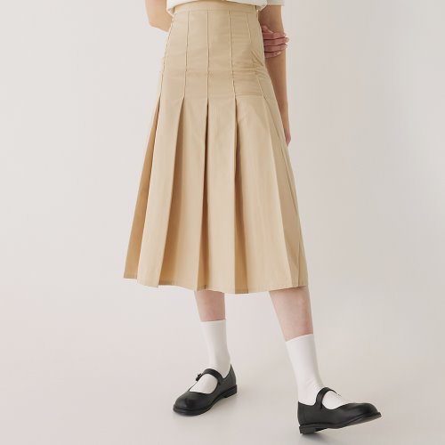 루흠 PLEATS LONG SK(BEIGE)