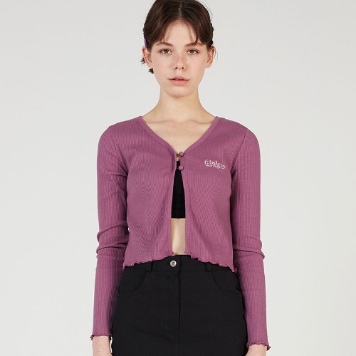 매치글로브 MG0S TWO BUTTON CROP CARDIGAN(PURPLE)