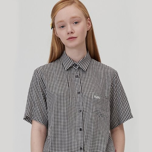 매치글로브 MG0S HALF SLEEVE CHECK SHIRTS(BLACK)