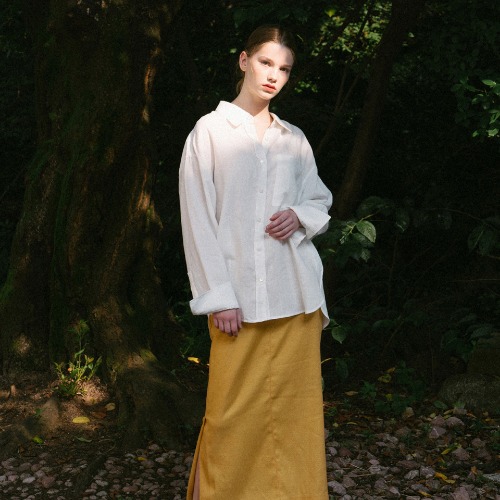 벨르마 21SS oversize linen shirt(white)