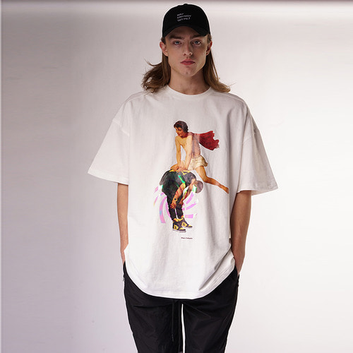 블락스요하닉스 SUPER TIME TELEPORT T SHIRTS (men)_WHITE,DCL스토어,BLACX YOHANIX (Unisex)