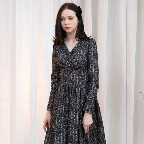 민타레트로 Lucy Flower Wrap Dress,DCL스토어,MINTA RETRO(Woman)