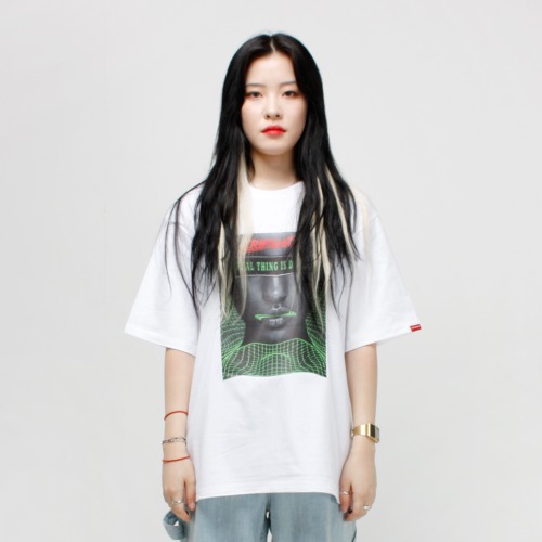 트립션 DIFFERENT NEON 티셔츠 화이트,DCL스토어,TRIPSHION (Unisex)