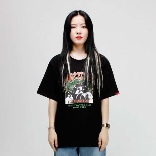 트립션 GANG IS REAL 티셔츠 블랙,DCL스토어,TRIPSHION (Unisex)