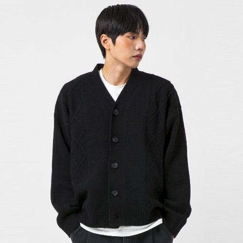 엑스톤즈 XTK009 퍼라고 울 가디건 (BLACK)