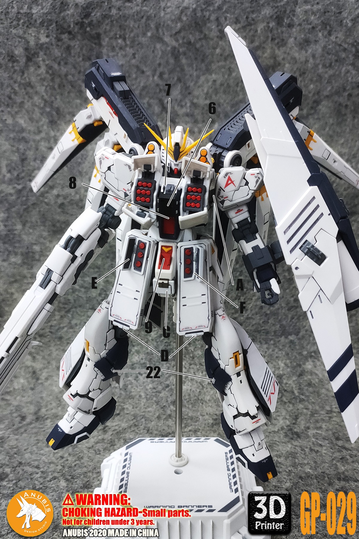 Anubis] RG RX-93 ν Gundam HWS GP029 - DelpiDecal