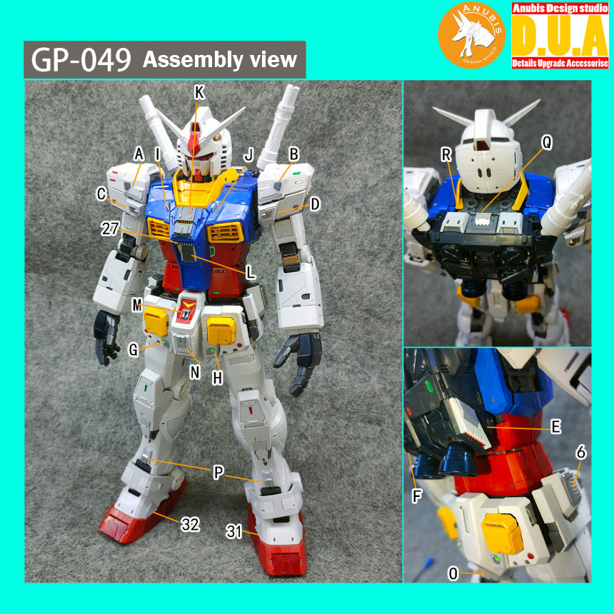 Anubis] PG UNLEASHED RX-78-2 GP049 - DelpiDecal