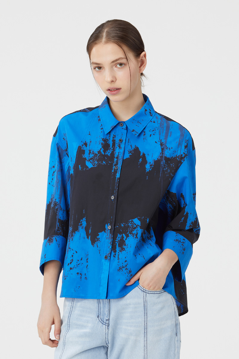 REVE ALINE BLOUSE BLUE PT