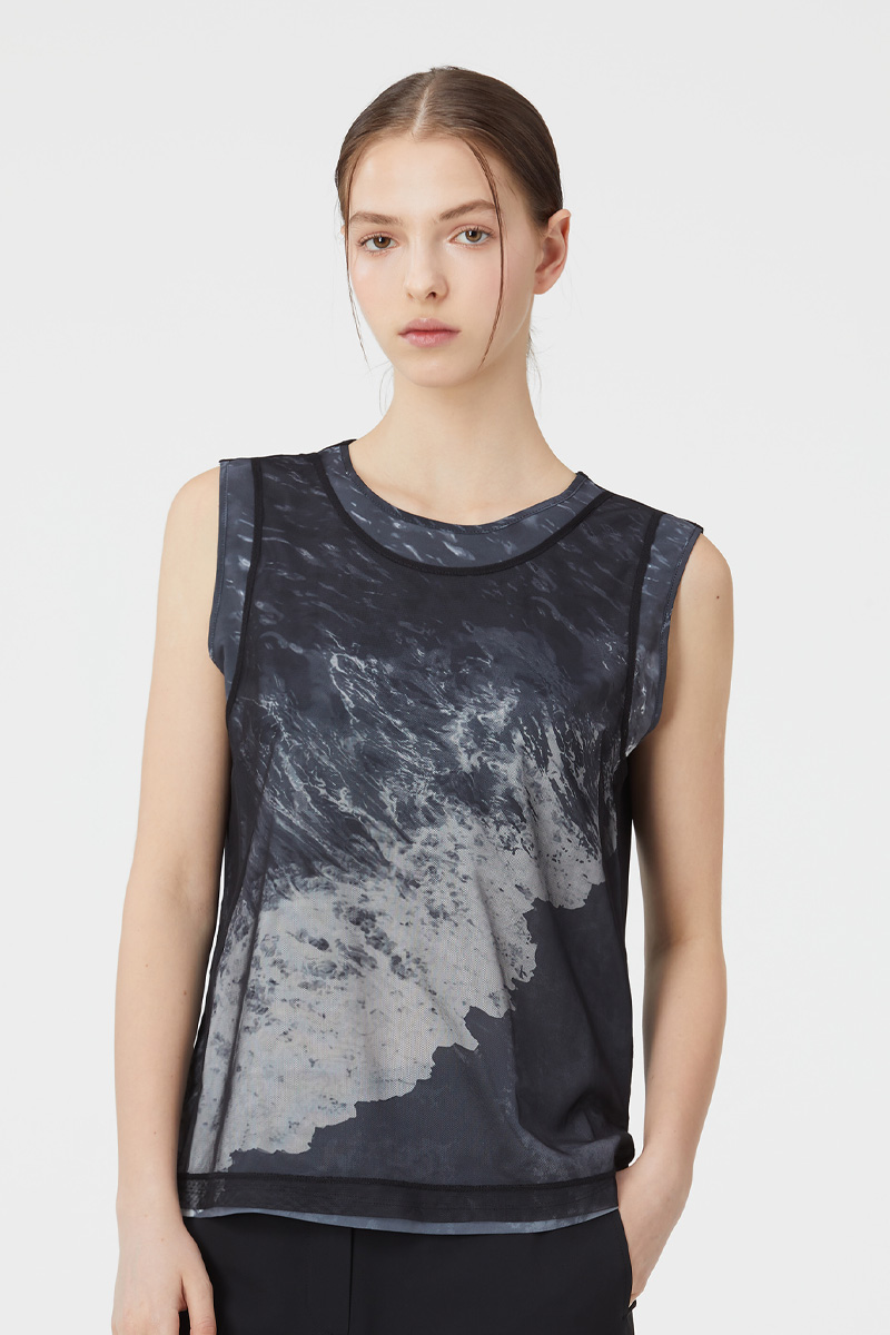 IMBUE PRINT T-SHIRTS BLACK PT