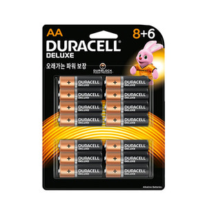 듀라셀 알카라인 건전지 AA 8+6 (14개입) 1.5V