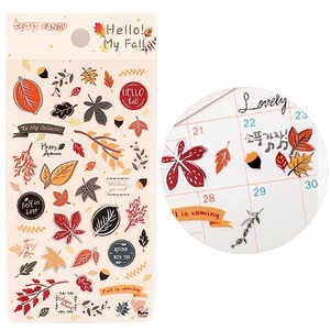 쁘띠팬시 da5460 Hello My Fall 가을 스티커 낙엽단풍