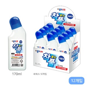 종이나라 170ml 착풀 1갑12개입 착붙는풀 물풀 액체풀