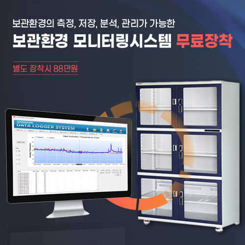 보관환경 모니터링이 가능한 데시케이터SPEEDRY SESD-1330S(1~60%)[상하좌우 4칸 독립제어]