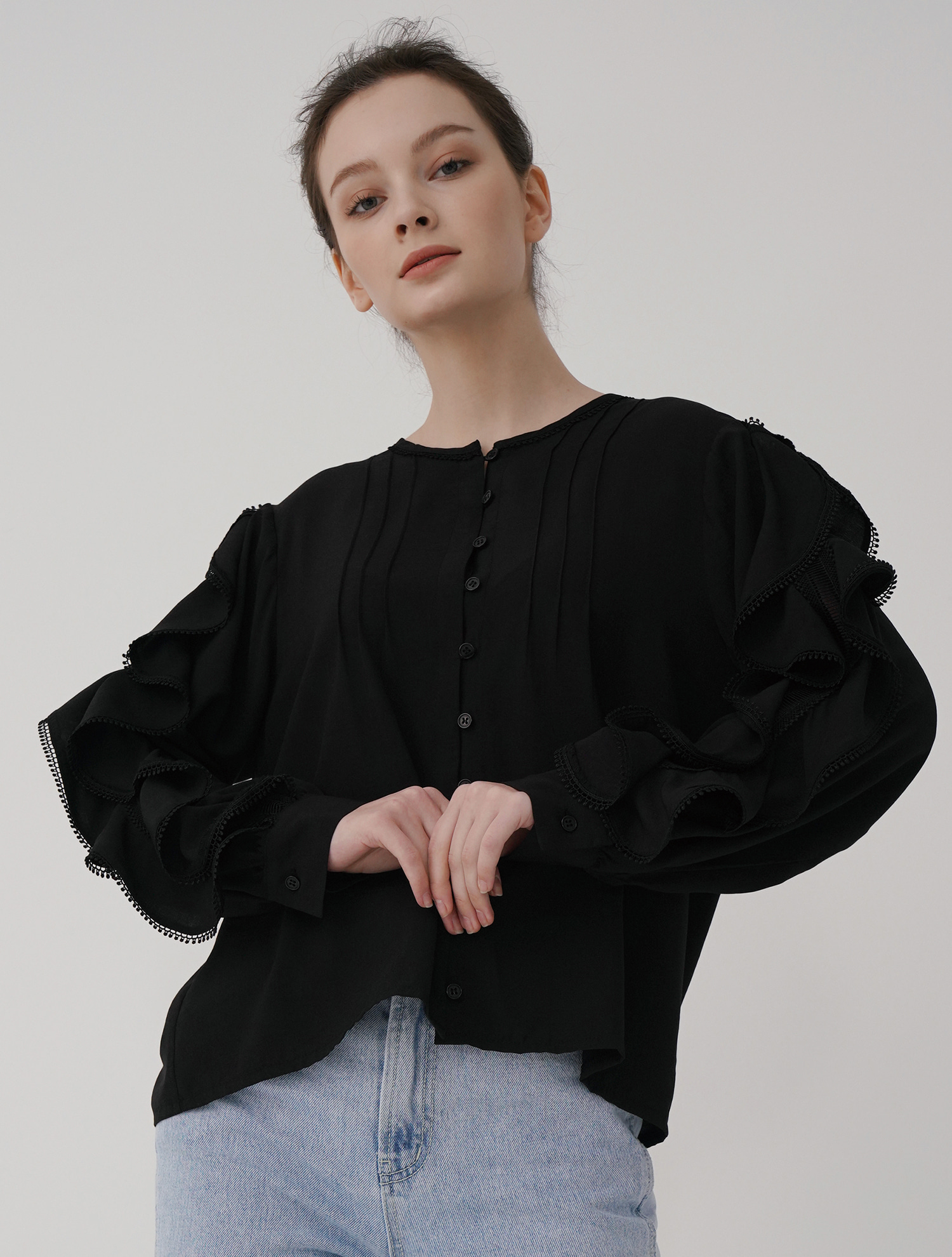 Ruffle Blouse_Black