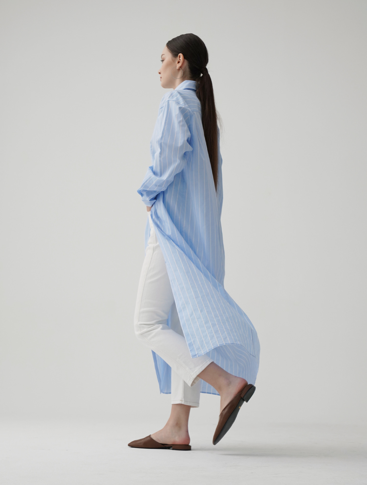 Long Shirts_Blue Stripe