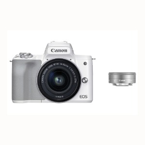 캐논 EOS M50 Mark II+15-45mm+22mm 더블렌즈키트 (화이트)