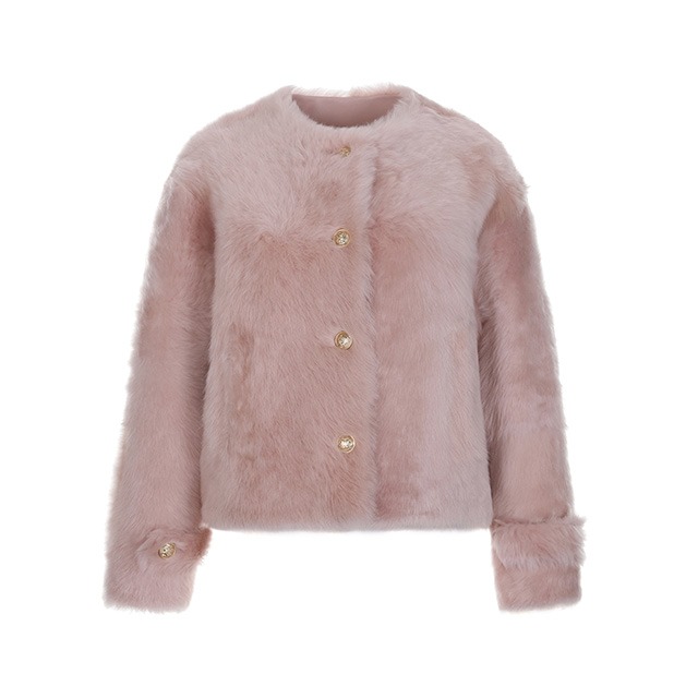 [헤이에스fur] Pink Baby Cashmere Shearling jacket[바로배송]