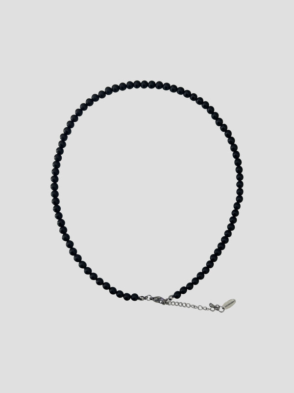 Shadow black beads necklace (handmade)