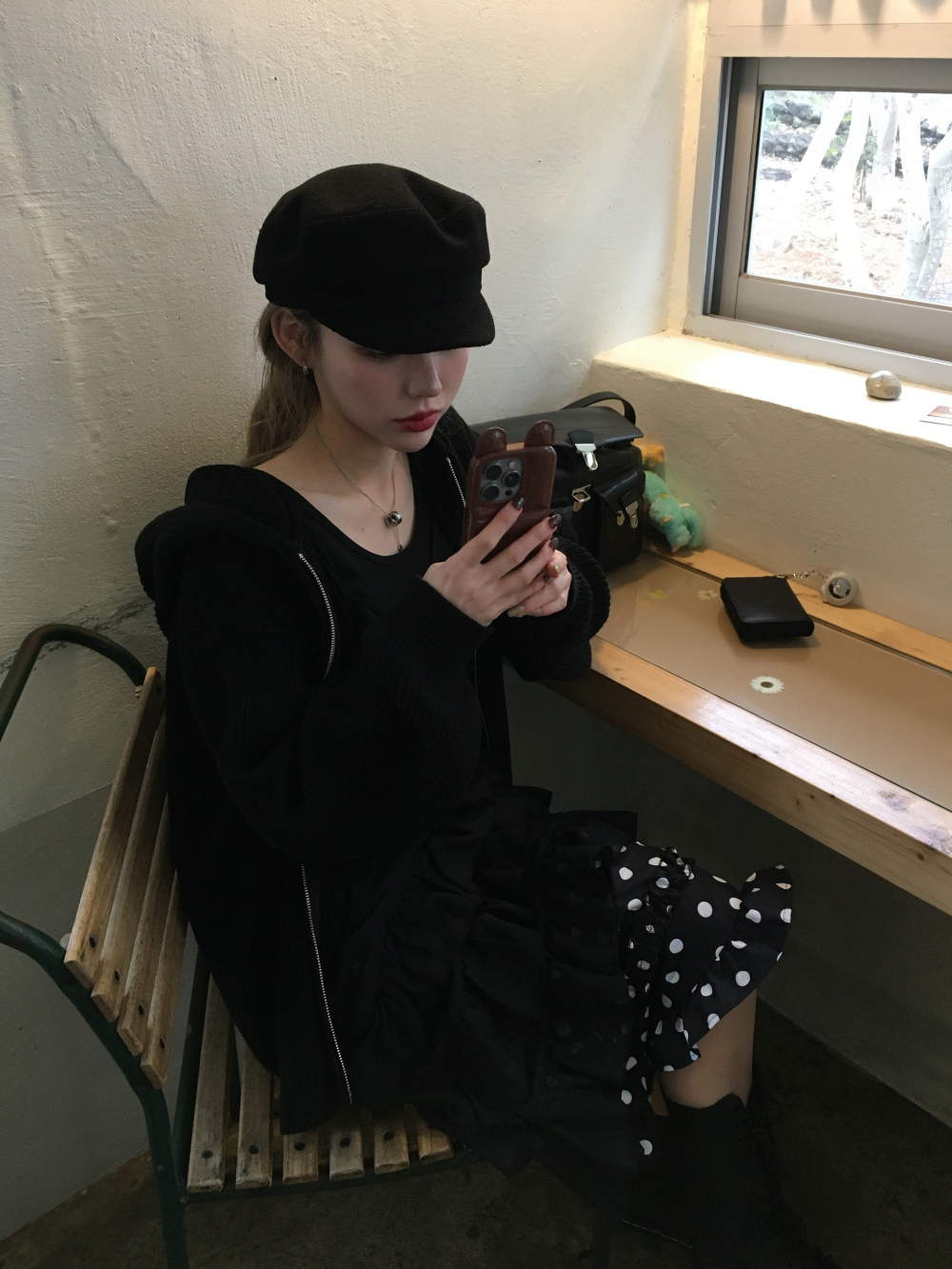 미니 스커트 모델 착용 이미지-S2L46