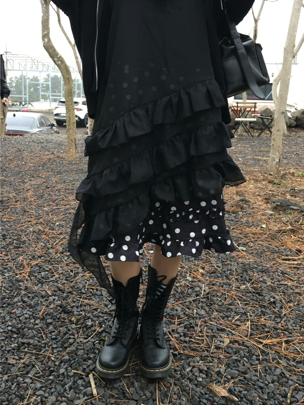 미니 스커트 모델 착용 이미지-S2L34