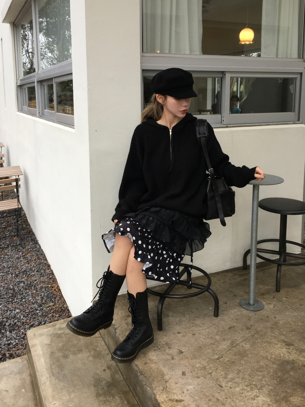 미니 스커트 모델 착용 이미지-S2L38