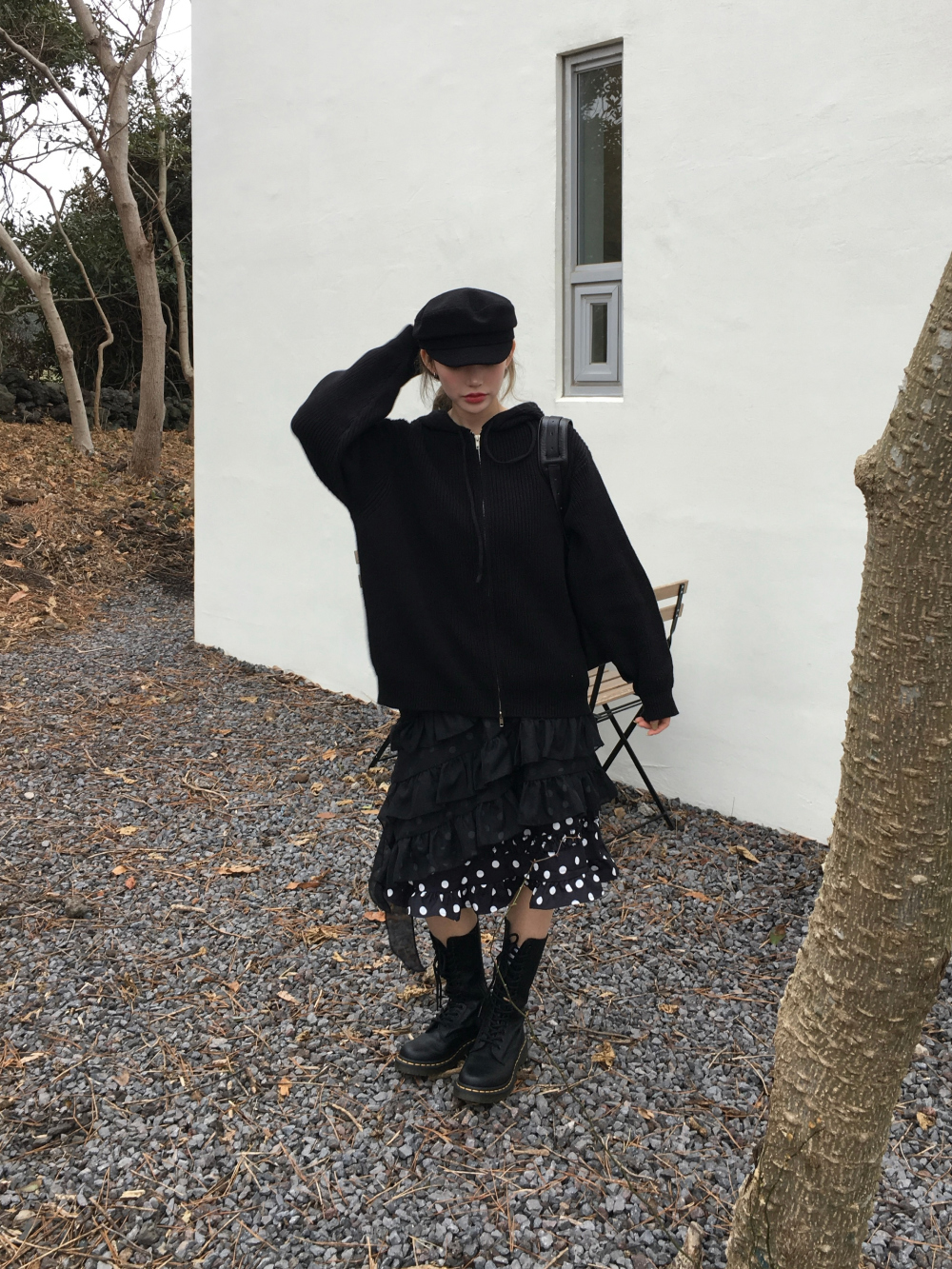 미니 스커트 모델 착용 이미지-S2L39