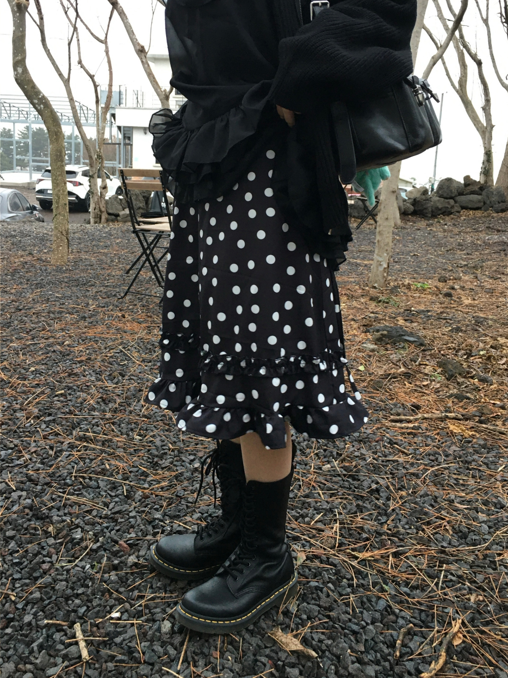 미니 스커트 모델 착용 이미지-S2L45