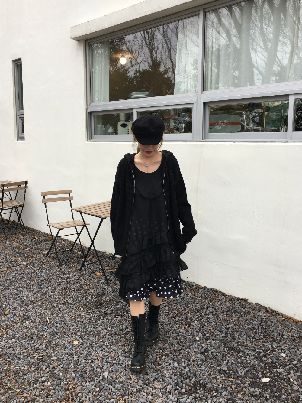 미니 스커트 모델 착용 이미지-S2L44