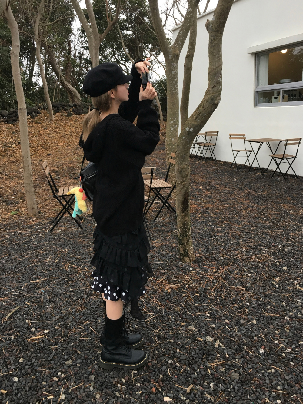 미니 스커트 모델 착용 이미지-S2L48