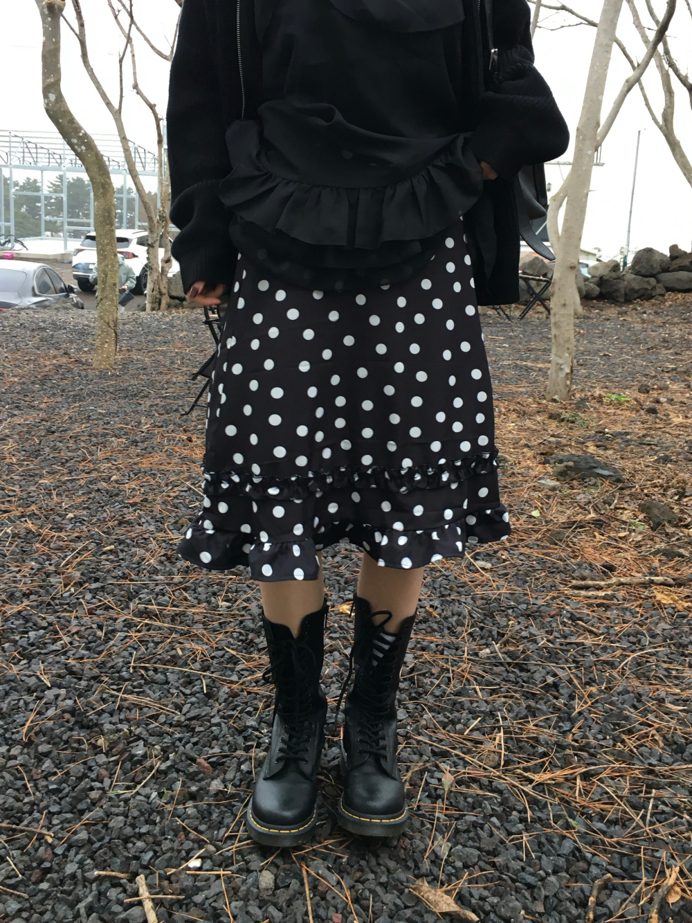 미니 스커트 모델 착용 이미지-S2L33