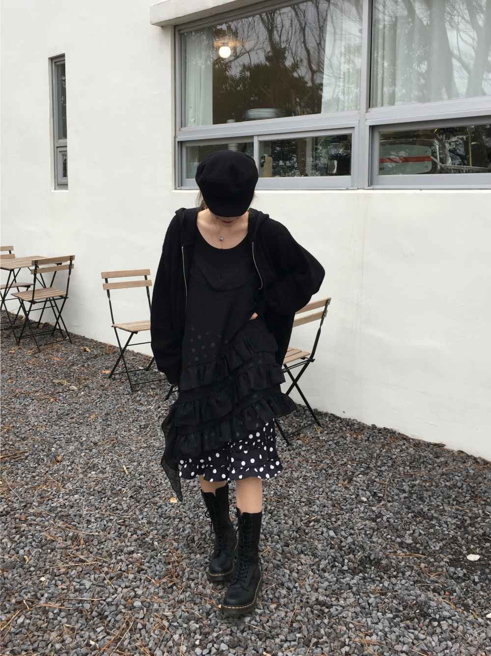 미니 스커트 모델 착용 이미지-S2L41