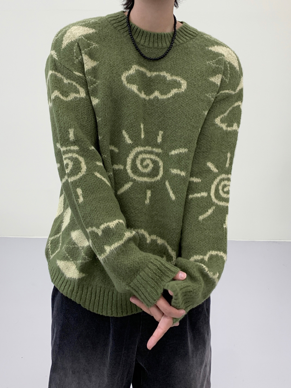 長袖T卹模特兒穿著圖片 - S3L34