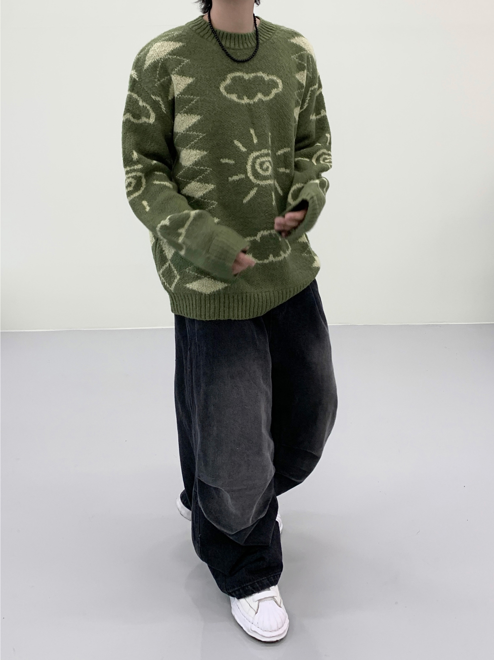 長袖T卹模特兒穿著圖片 - S3L37