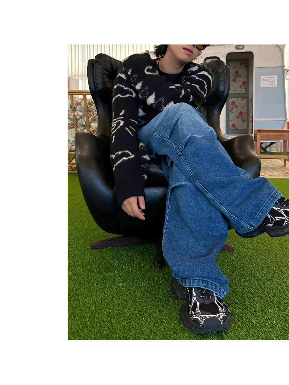 長袖T卹模特兒穿著圖片 - S3L8