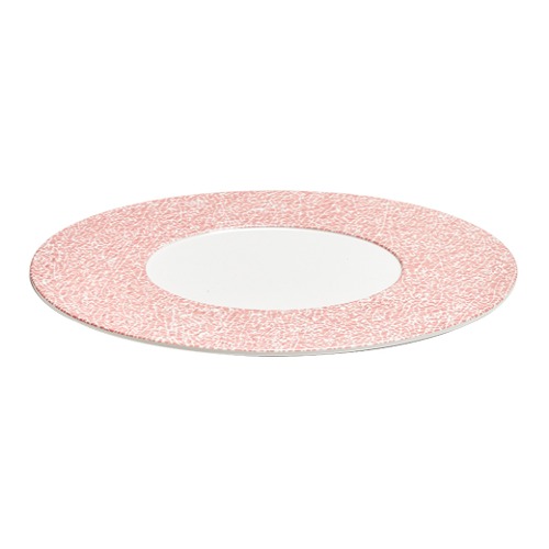 궁 핑크 원판 접시 10.5인치