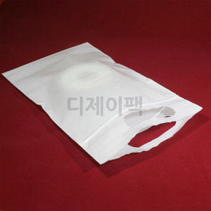 PE 손잡이지퍼백(유백) 25x30+5 (100장)