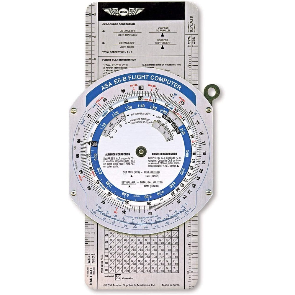 ASA 컬러 E6B 메탈 항공 비행 플라이트 컴퓨터